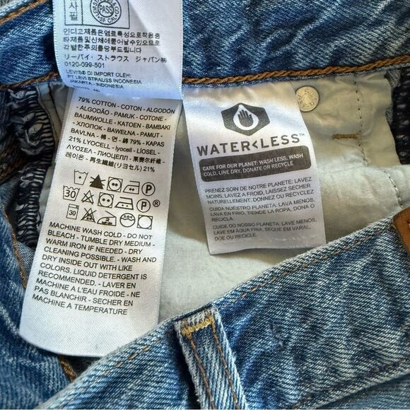 Sz 26 Levi Levi’s Premium Ribcage Straight Classic Blue Denim Jeans - Picture 6 of 11